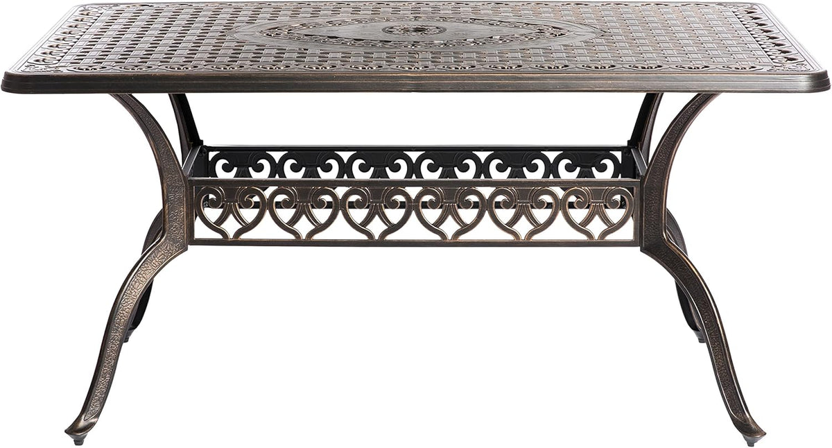 Bronze Cast Aluminum Dining Set 2 Chairs U783248