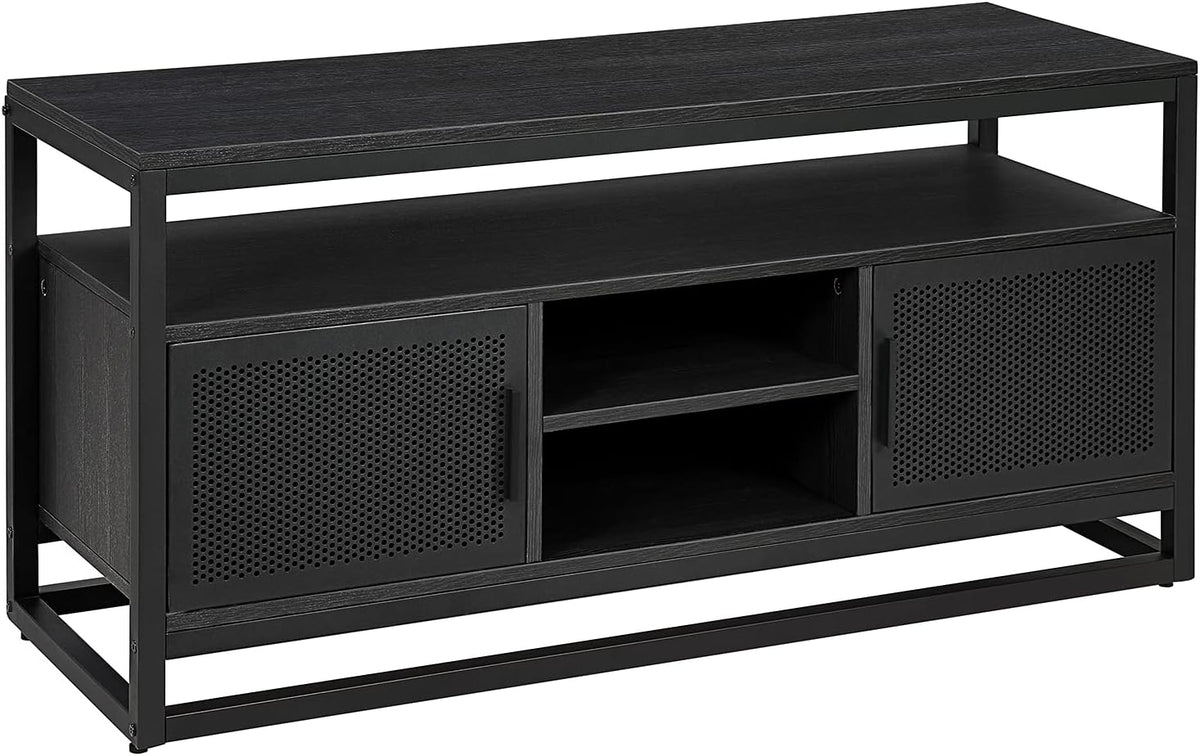 Rustic TV Media Stand with Open Storage Shelves W168