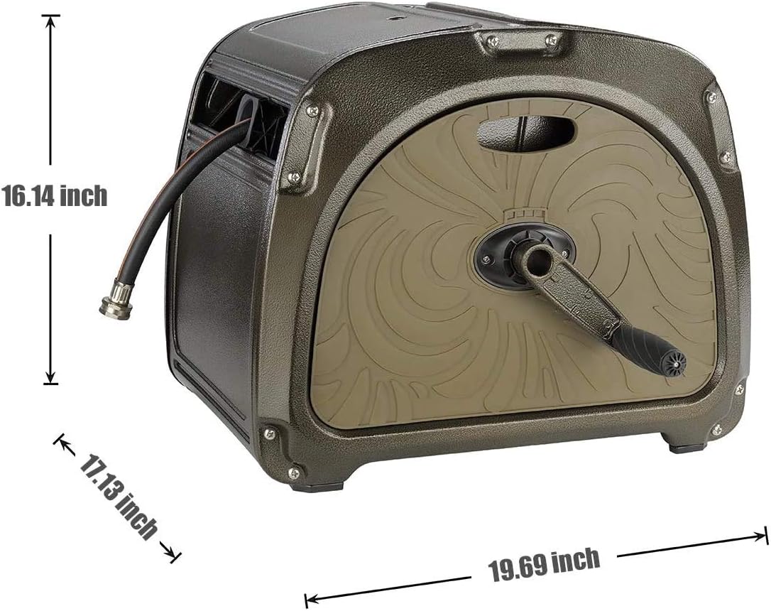 Metal Hose Reel Box with Crank Handle, 150ft Capacity X671351