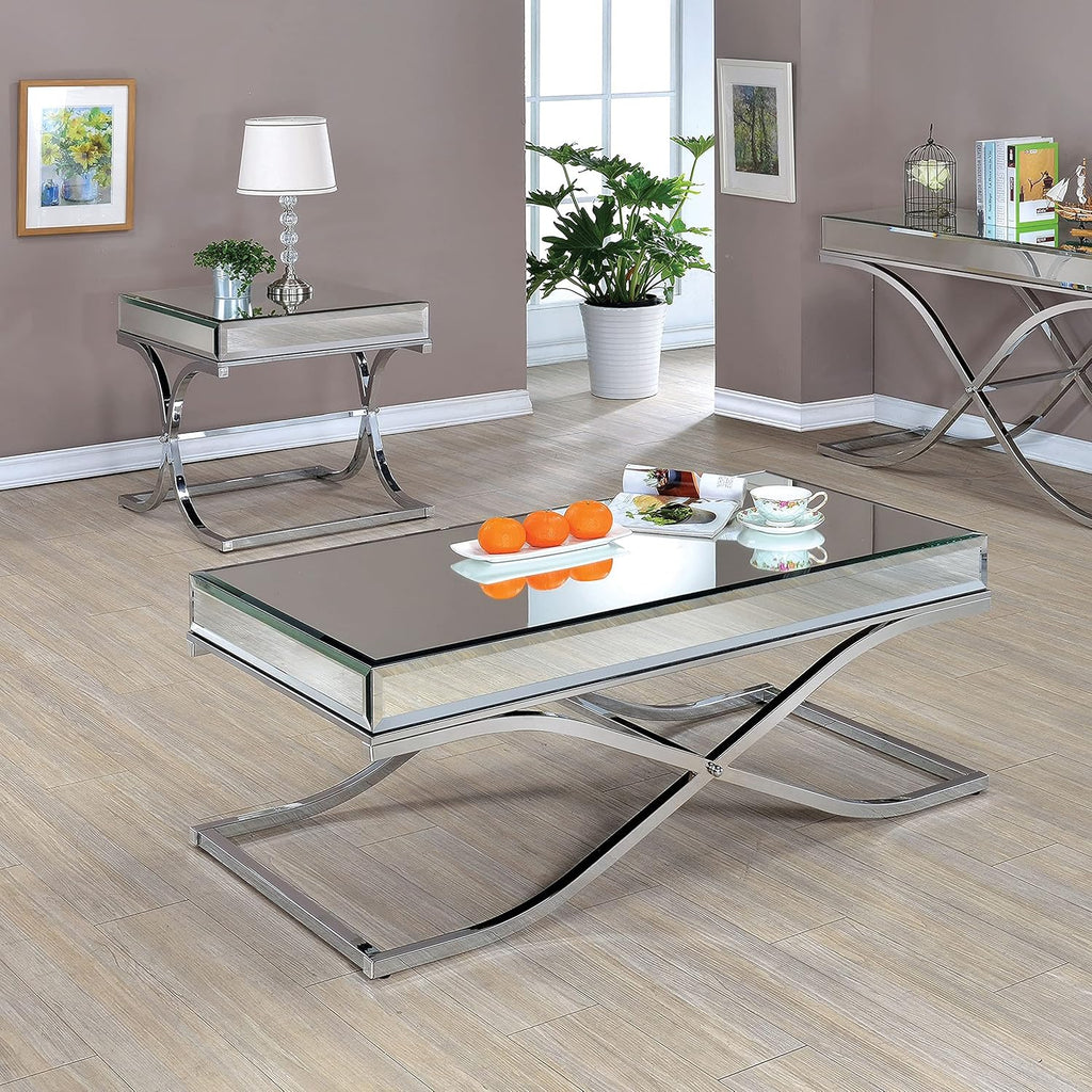Chrome Black 2-Piece Accent Table Set M244