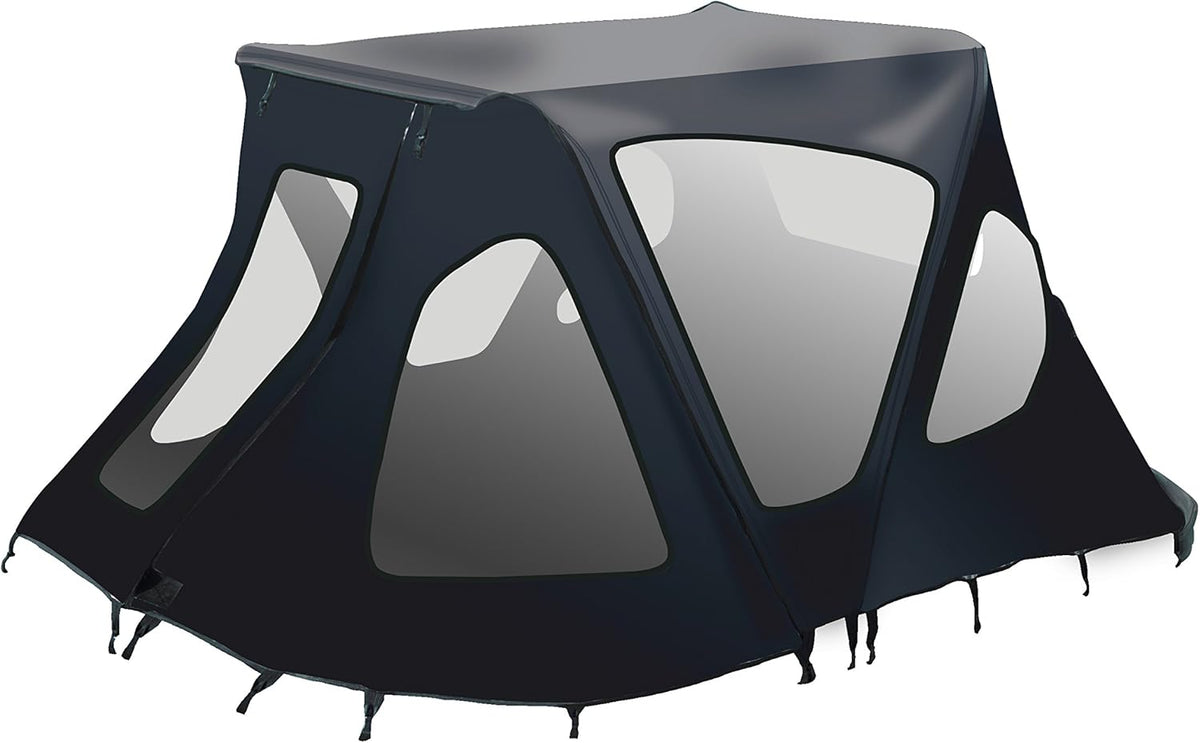Waterproof Canopy Boat Tent Sun Shelter Sunshade, 6.5 x 5 Feet, Black Q613420