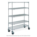 5 Tier Chrome Plated Wire Mobile Shelving Unit J4706