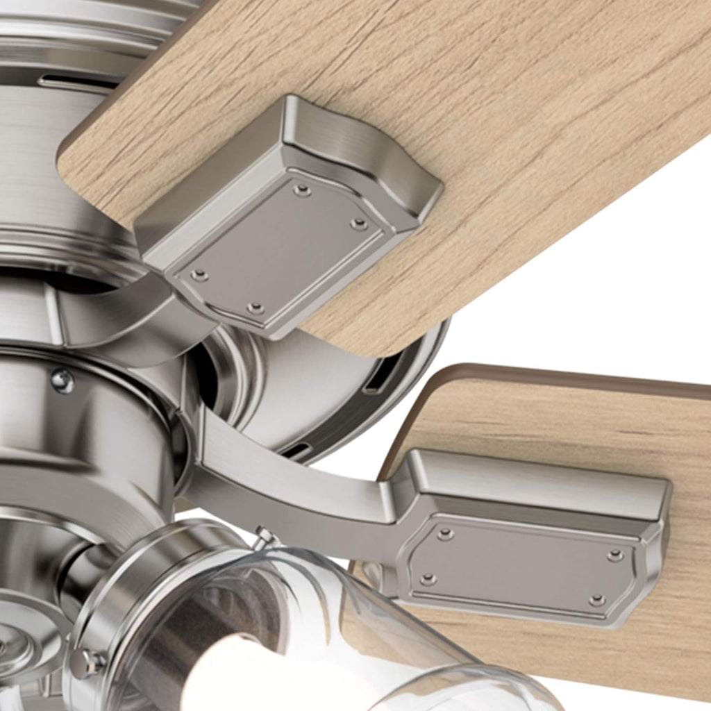 52 inch Brushed Nickel Indoor Ceiling Fan with LED Lights B109841