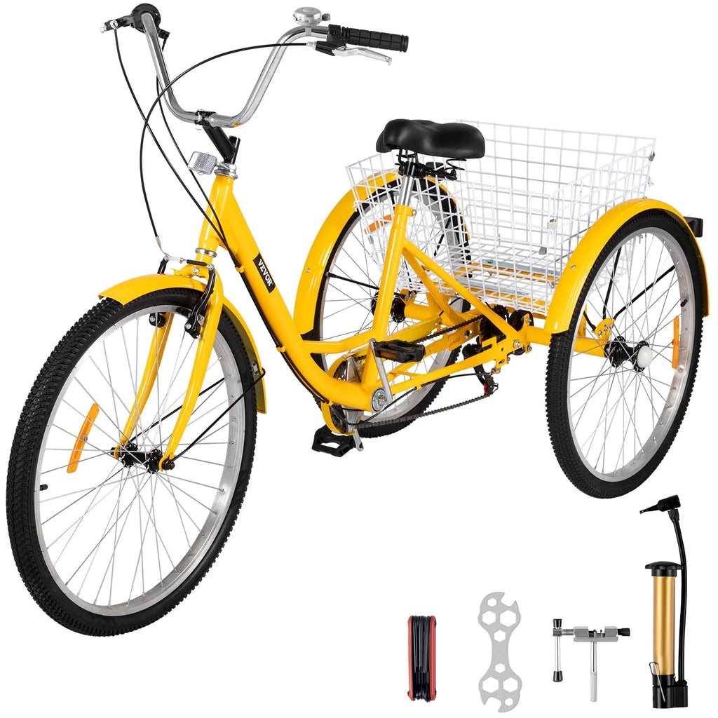 26in 7 Speed Adult Tricycle with Basket O9115