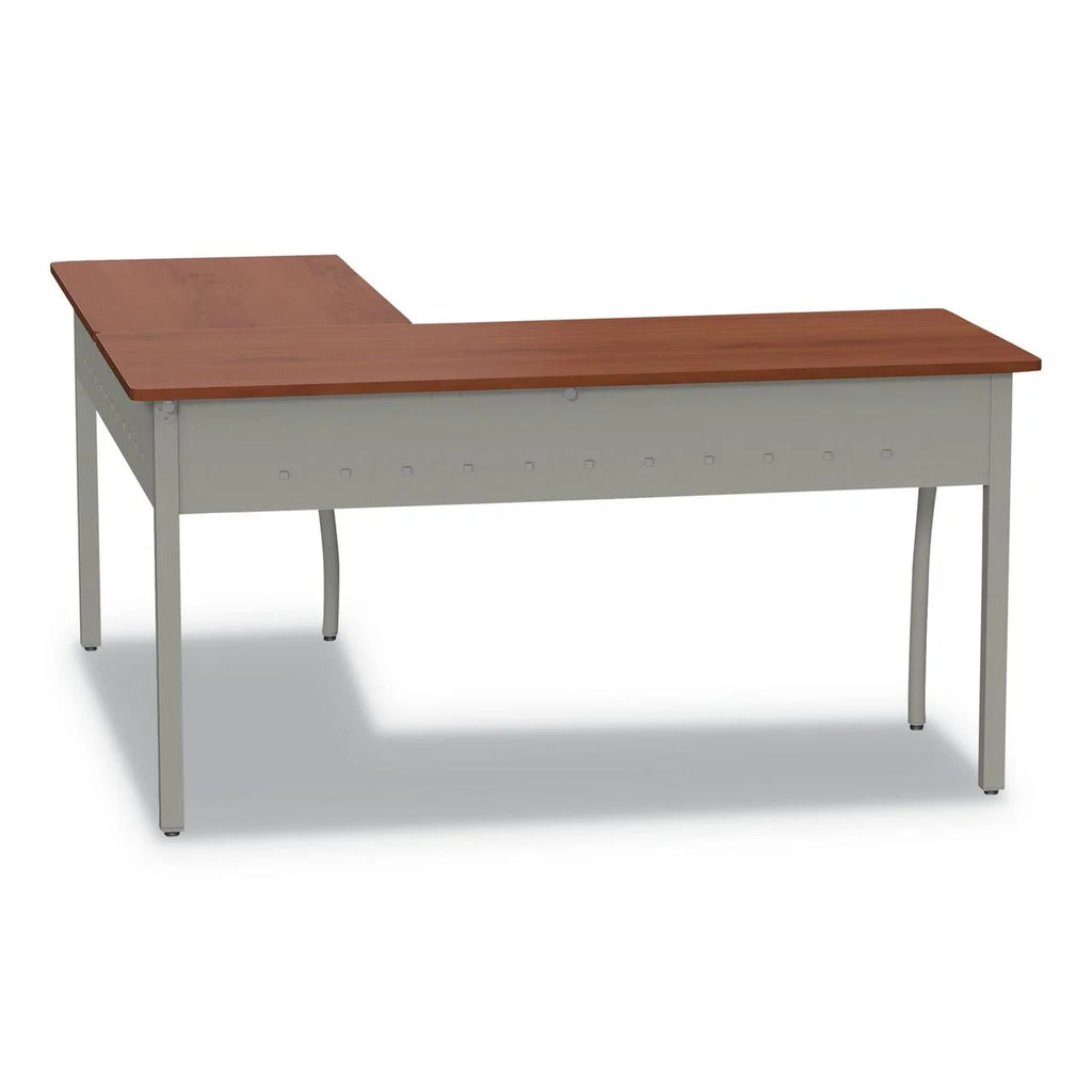 L-Shaped Desk, 59.13" x 59.13" x 29.5", Cherry L71505