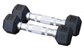Rubber Coated Hexagon Dumbbells Pairs H100789