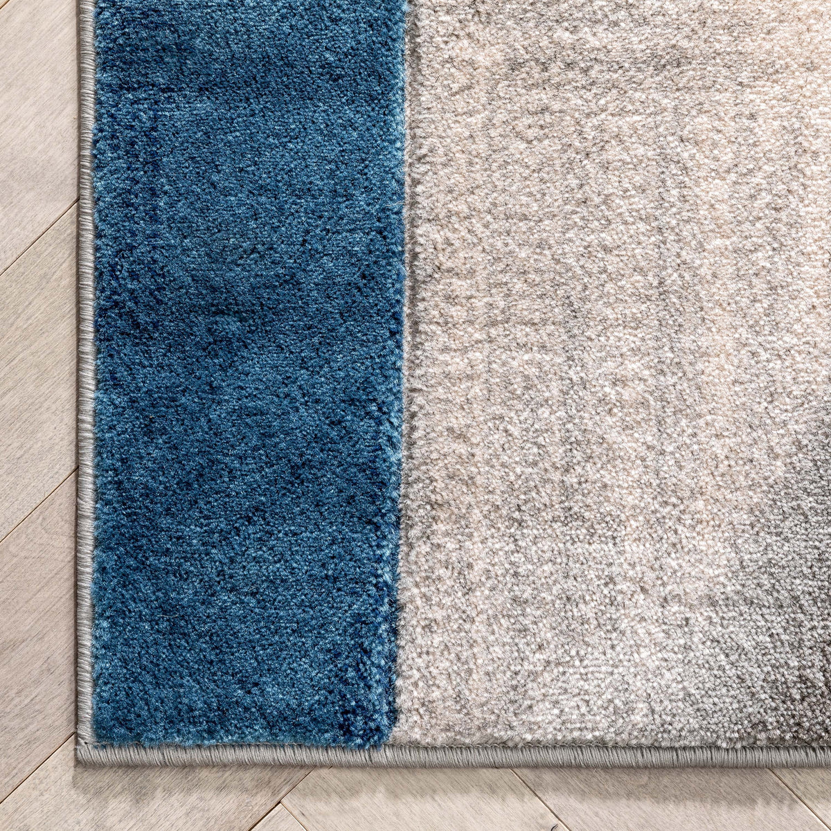 Blue Modern Geometric Area Rug T615