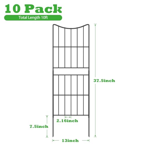 Decorative Garden Fence 10 Pack Rustproof Metal Wire Panel G95135