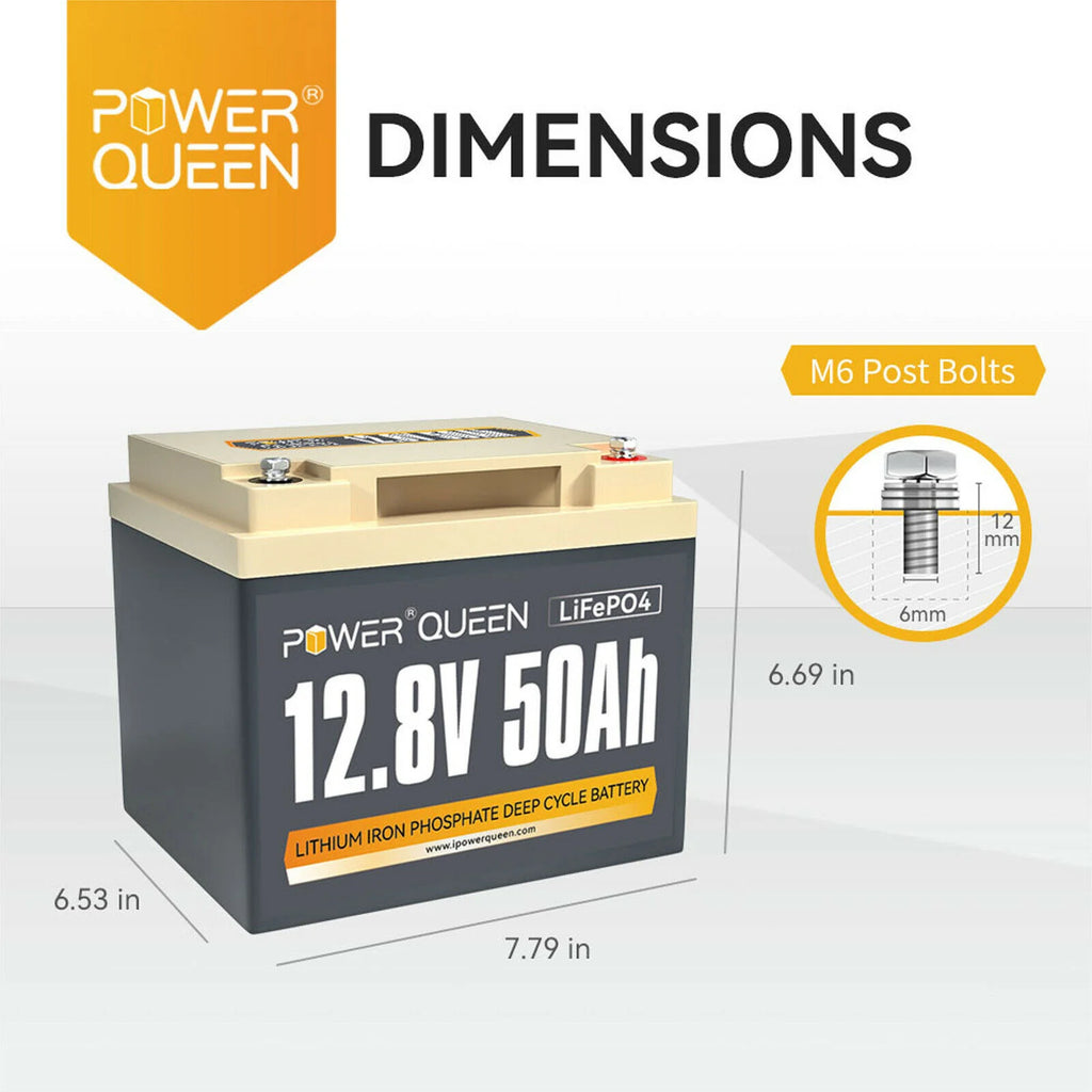 12V 50Ah LiFePO4 Lithium Battery F460052