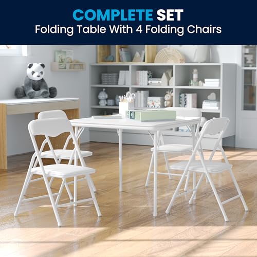 Kids 3-Piece Folding Square Table and Chairs Set B453827