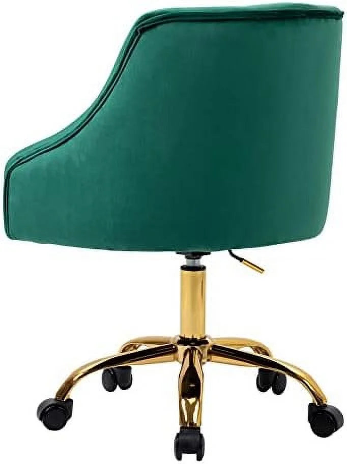 Green Velvet Adjustable Office Chair P3179