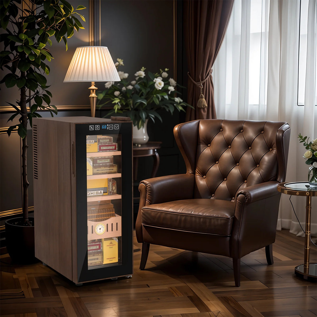 35L Electric Cigar Humidor with Cooling & Humidity Control T72563