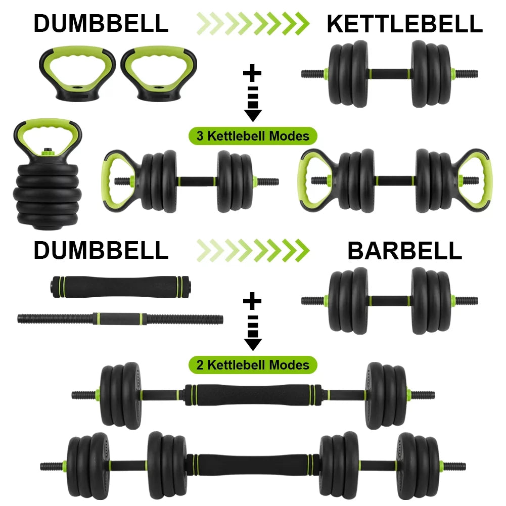4-in-1 Adjustable Dumbbells Set 50lbs E217