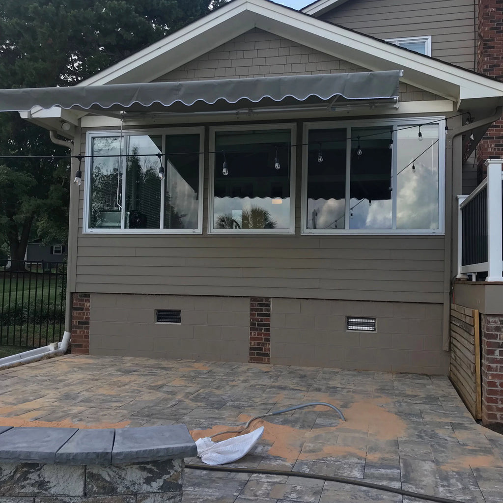 Retractable Patio 13' x 10' Awning Canopy, Gray H7029