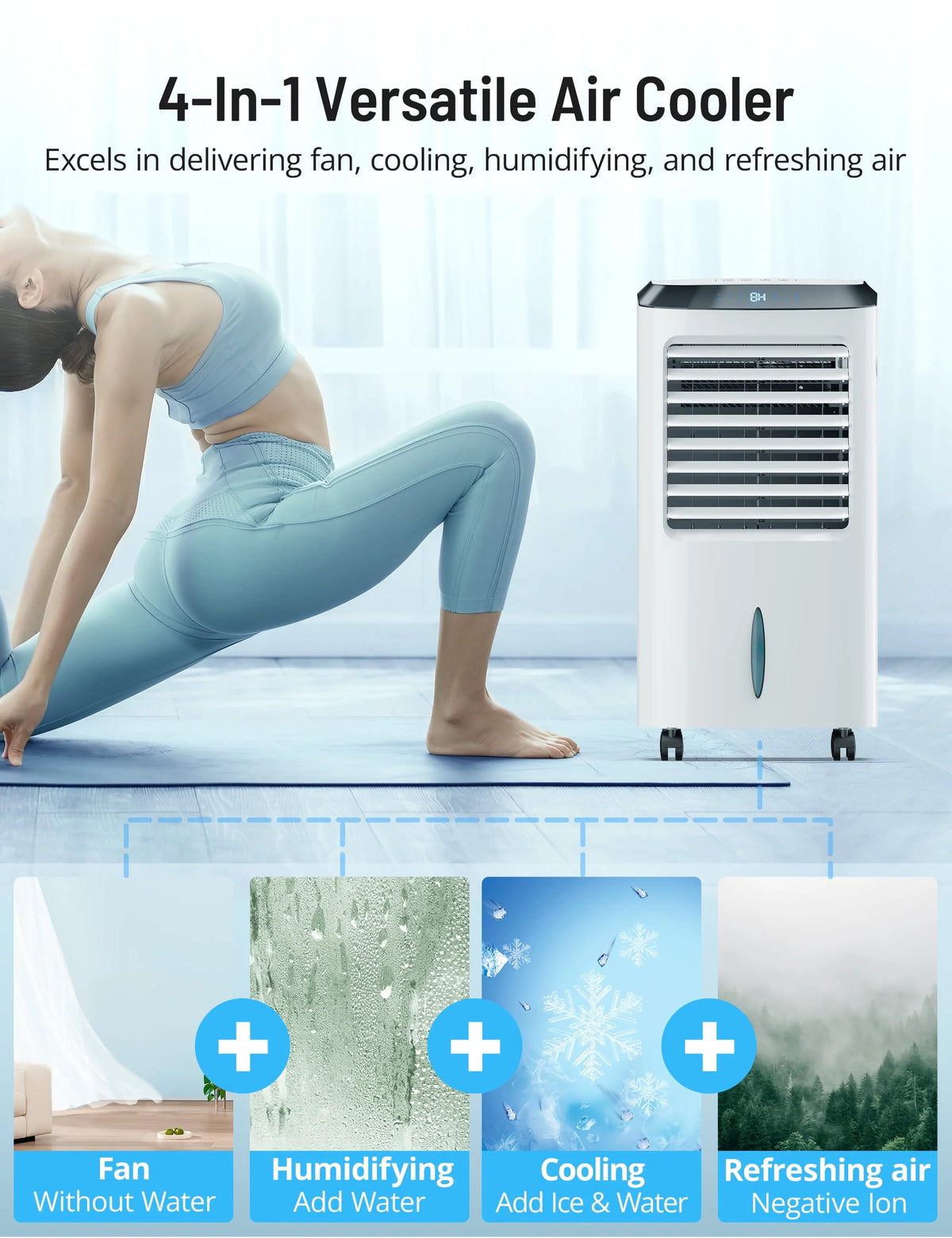 4-in-1 Evaporative Air Cooler with Remote Y2445