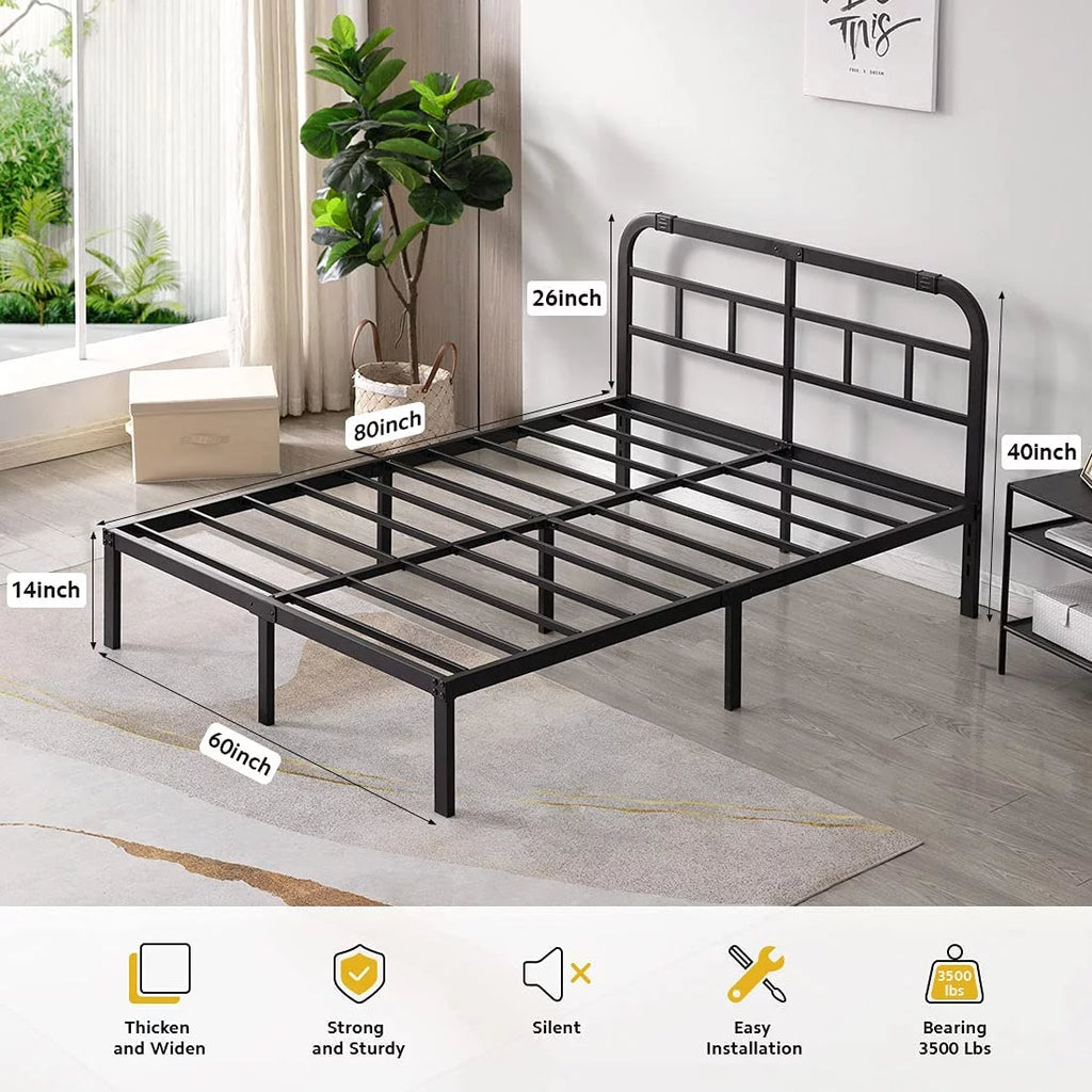 14 inch Queen Bed Frame with Headboard X874