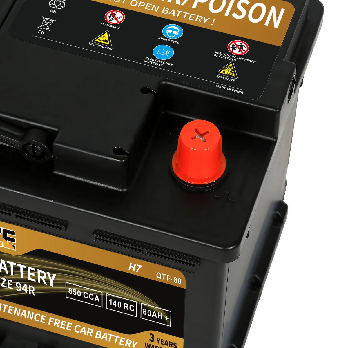 12v 80ah 850CCA Automotive Battery A198077
