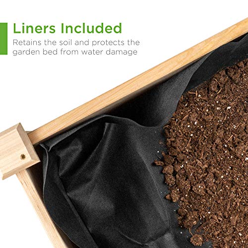 48x24x32-inch Mobile Elevated Wood Planter V849285