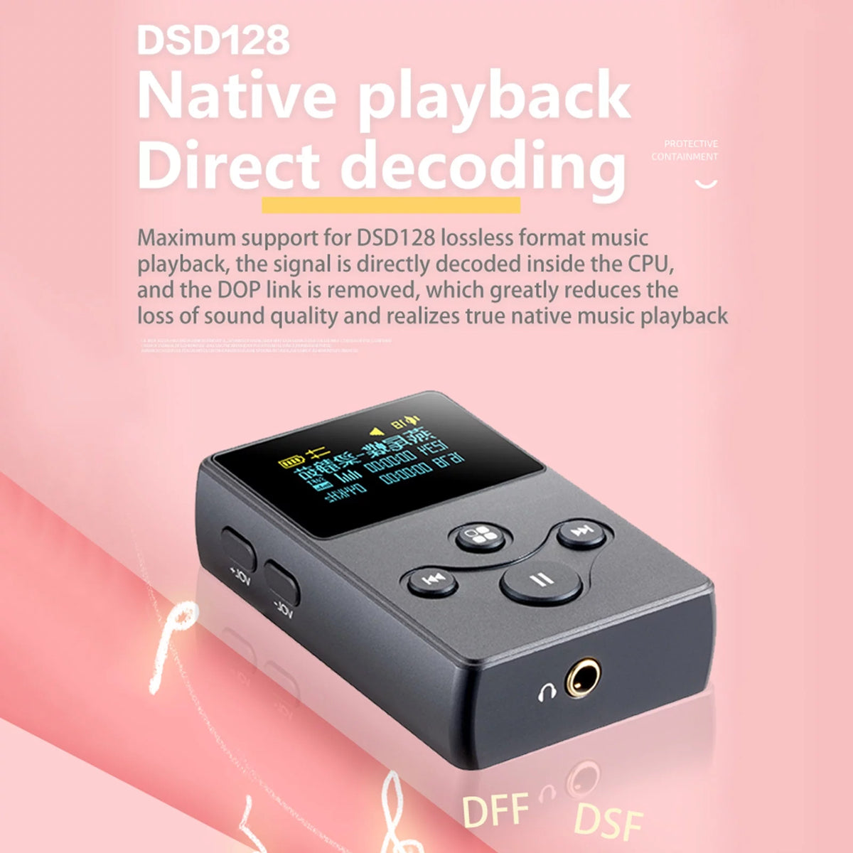 HiFi Player with Lossless Playback, TF Card Reading to 128GB Z843244