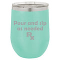 12 oz Double Wall Vacuum Insulated Stainless Steel Stemless Wine Tumbler with Lid A995821