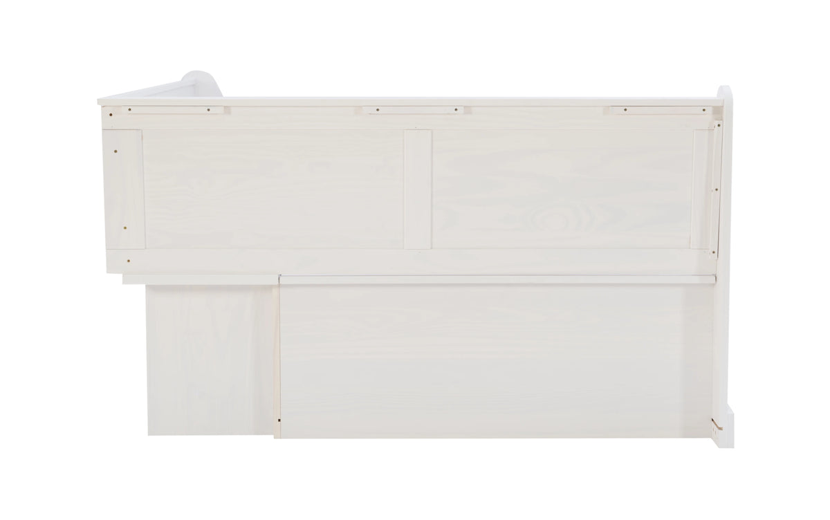 White Wood Corner Dining Bench with Storage U97201