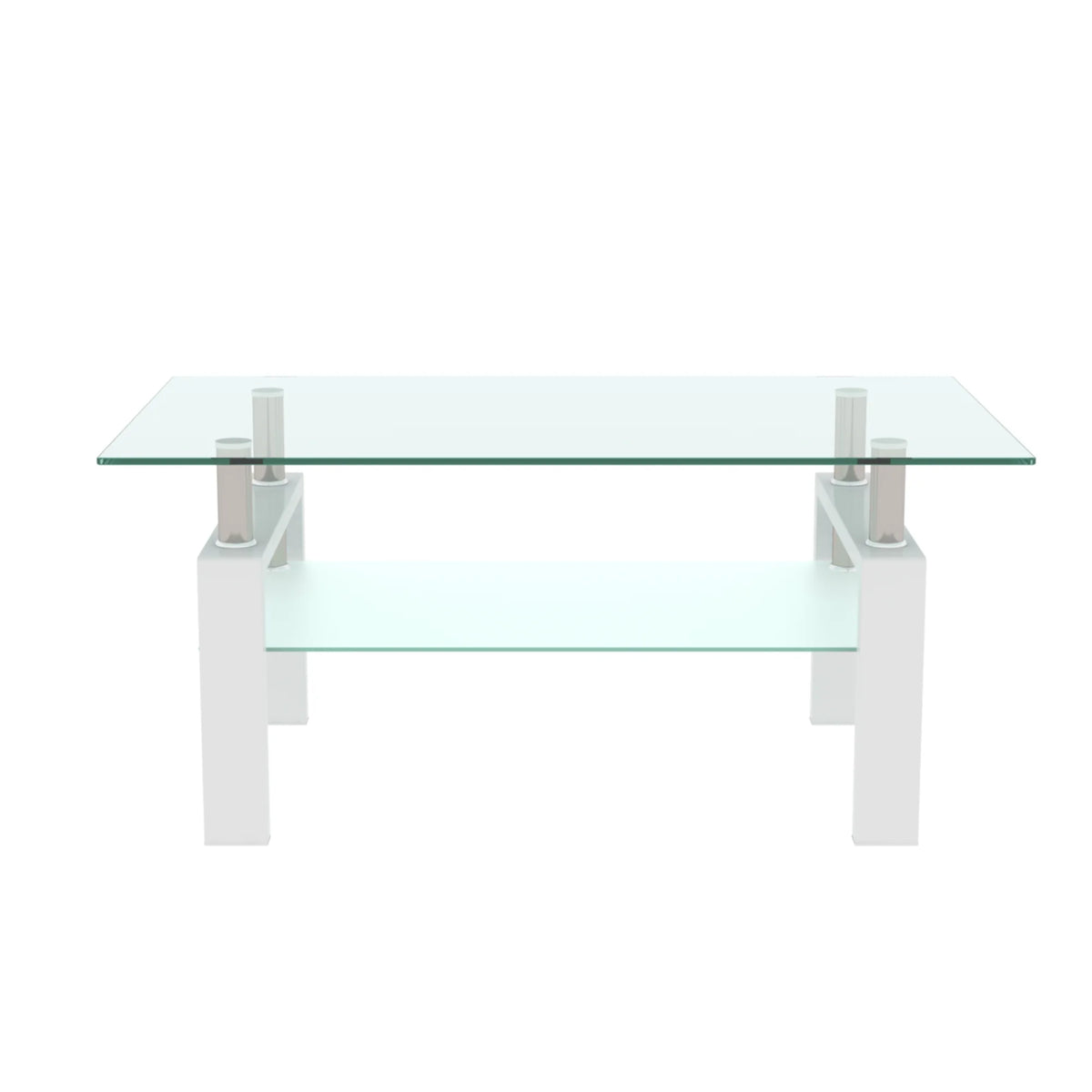 White Glass Top Coffee Table B26263
