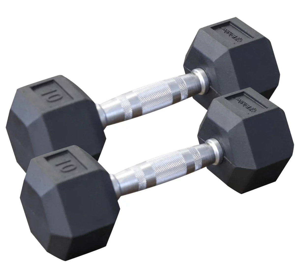 Rubber Coated Hexagon Dumbbells Pairs H100789