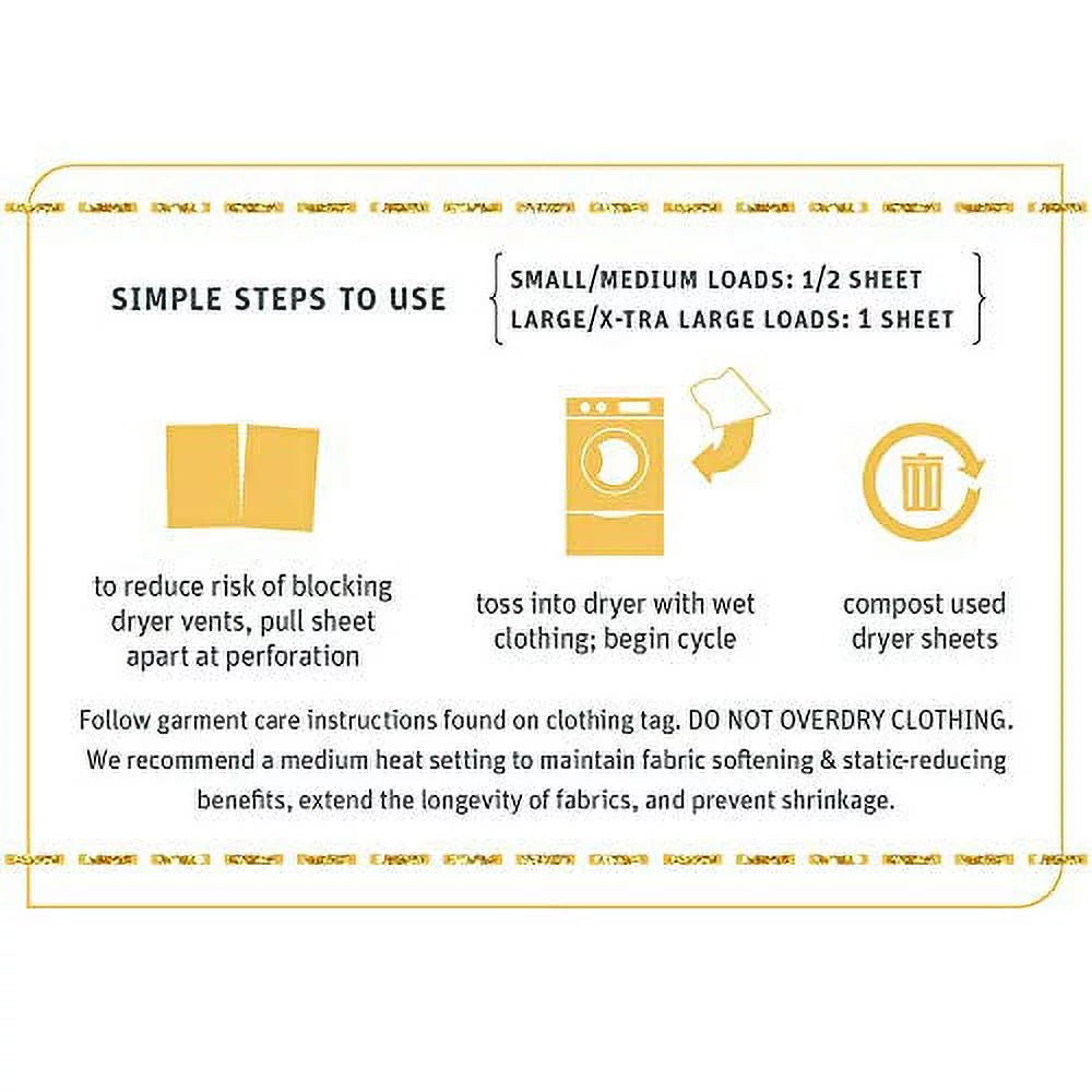 Baby Laundry Dryer Sheets Calming Chamomile 3 Count L884046