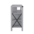 Coastal Gray TV Stand with Adjustable Shelf and Storage K582