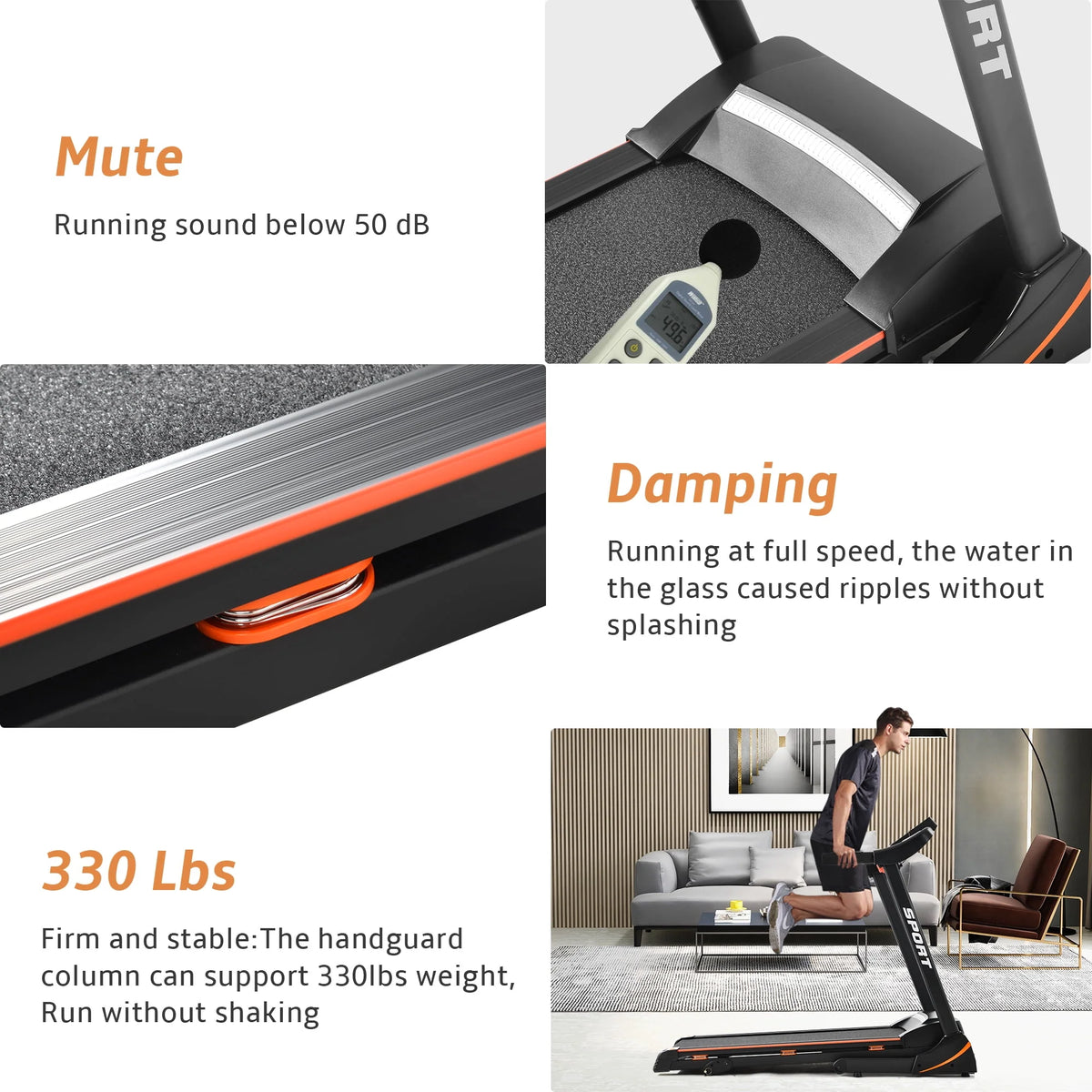 Folding 3.5HP Treadmill with Incline P230695