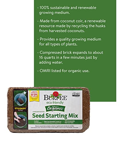 Organic Coconut Coir Seed Starting Mix, 16 Quart E92457