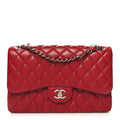 Quilted Jumbo Double Flap Red L44367
