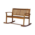 Acacia Wood Rocking Loveseat F706888