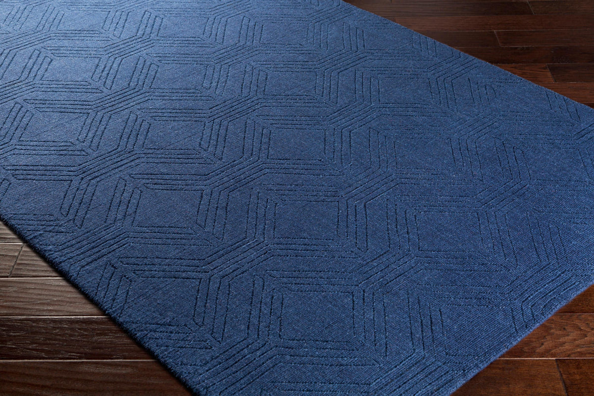 Wool 5x7 Navy Area Rug U391