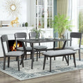 6 Piece Dining Table Set with Bench M945965