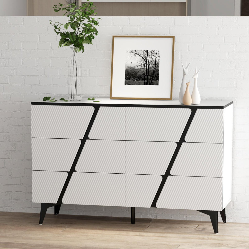 6 Drawer Wood Dresser Z875