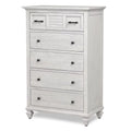 White Wood 5 Drawer Chest P973897