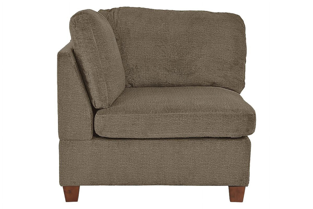 Tan Chenille Modular Sectional Sofa Set 7Pc L112