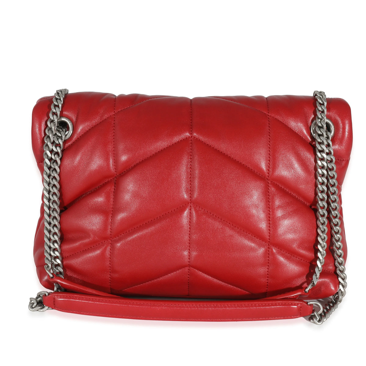 Red Quilted Lambskin Small Puffer A840