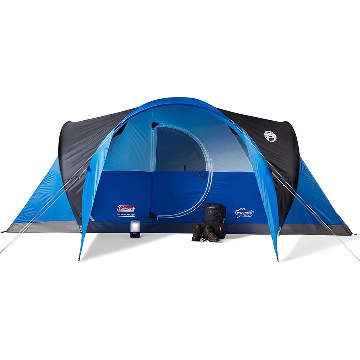 8 Person Cabin Camping Tent with Hinged Door, Blue X714