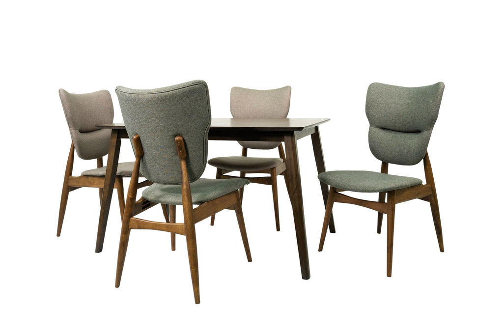 5-Piece Solid Wood Dining Table and 4 Chairs C896