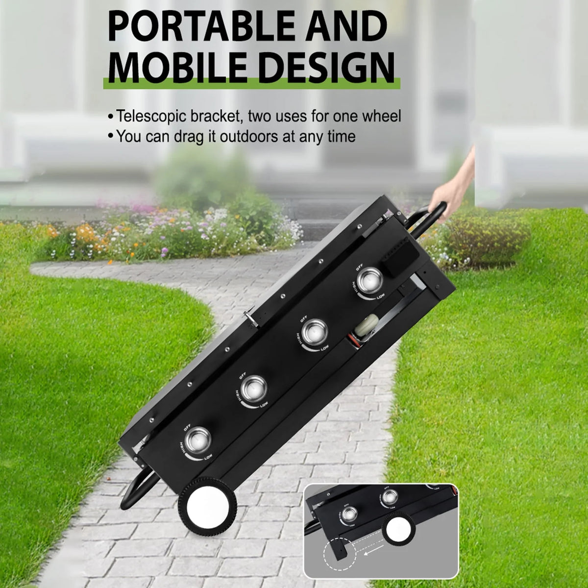 4 Burner Foldable Propane Gas Grill R4990