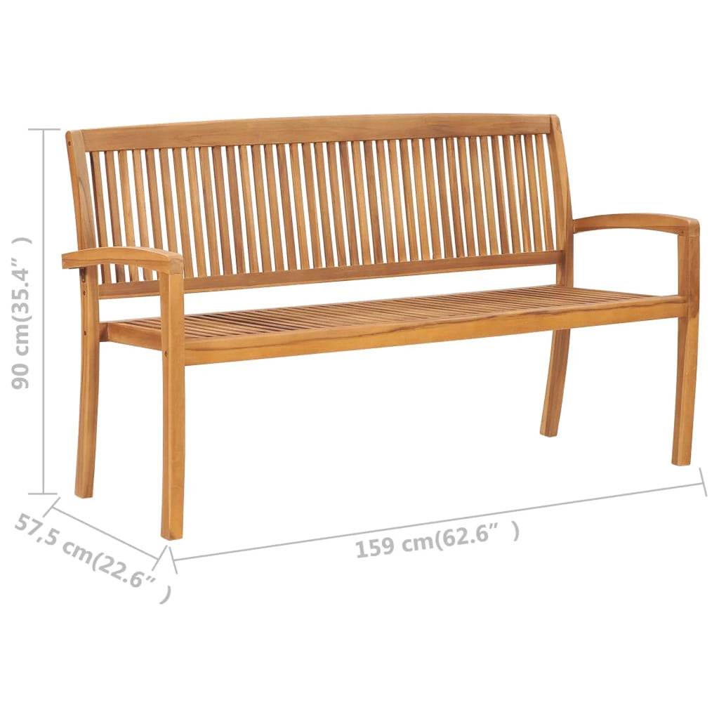 3 Seater Teak Wood Garden Bench N176