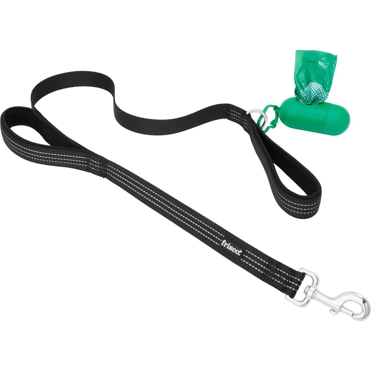 Traffic Leash with Dual Padded Handles & Poop Bag Dispenser P8860