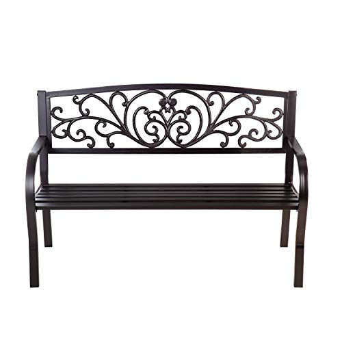Cast Iron Metal Garden Bench Y275