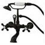 Oil Rub Bronze Wall Mount Clawfoot Tub Filler with Hand Shower F6344