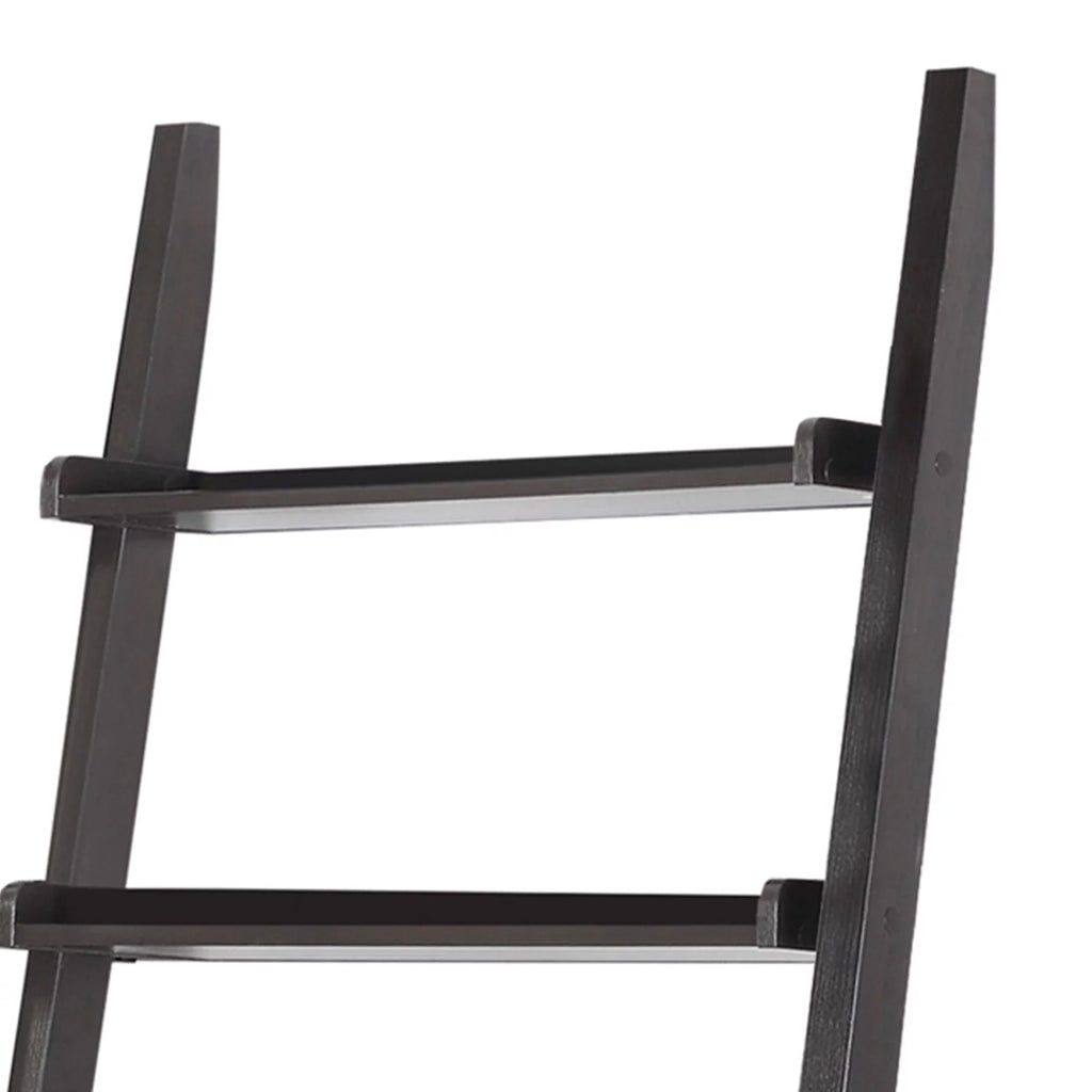 29.5" Cappuccino Wood Ladder Desk with 1 Drawer D48951