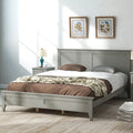 Queen Size Pine Platform Bed Frame with Headboard F639