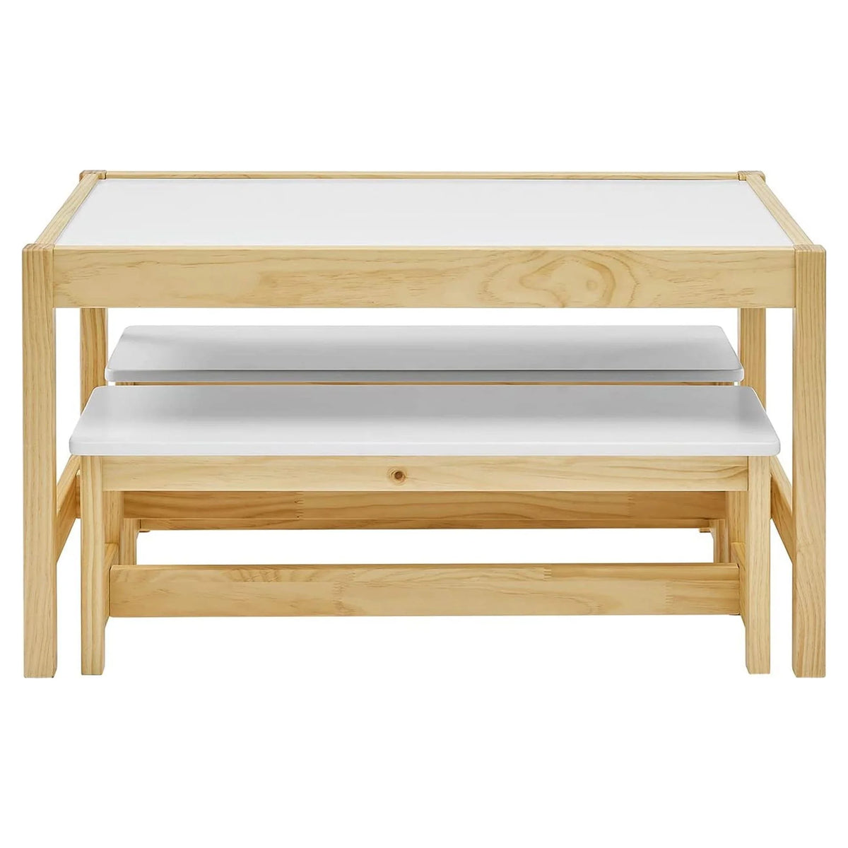 Wooden 3 In 1 Kids Play Table and Bench Chair Set F539570