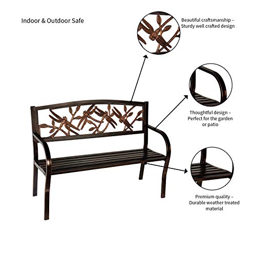 Cast Iron Metal Garden Bench Y275